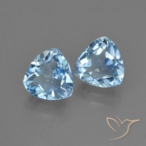 Gemas de Topacio Azul Cielo natural de 2.61 ct, Trillón, VVS-VS