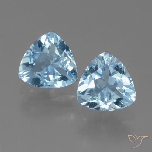 2.72ctw Natural Azul Cielo Topacio, Trillón, VVS-VS