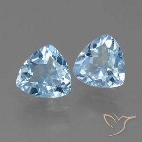 Gemas de Topacio Azul Cielo natural de 2.72 ct, Trillón, VVS-VS