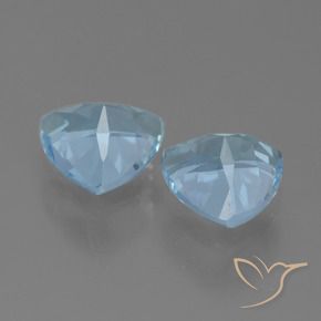 Gemas de Topacio Azul Cielo natural de 2.72 ct, Trillón, VVS-VS