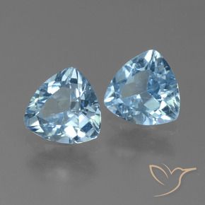 Gemas de Topacio Azul Cielo natural de 2.43 ct, Trillón, VS