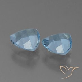 Gemas de Topacio Azul Cielo natural de 2.43 ct, Trillón, VS