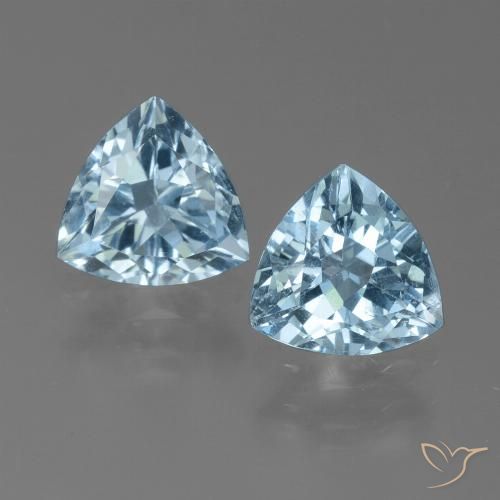 2.52ctw Natural Azul Suizo Topacio, Trillón, VVS-VS