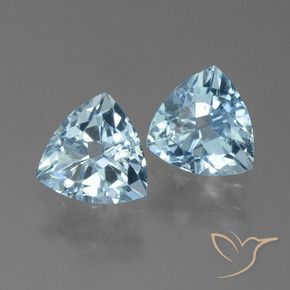 Gemas de Topacio Azul Suizo natural de 2.52 ct, Trillón, VVS-VS