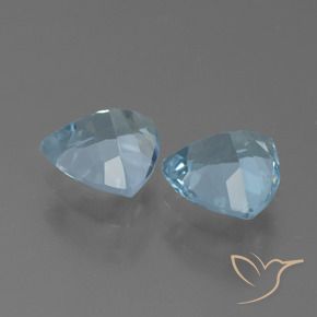 Gemas de Topacio Azul Suizo natural de 2.52 ct, Trillón, VVS-VS