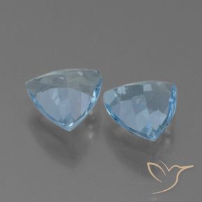 Gemas de Topacio Azul Cielo natural de 2.19 ct, Trillón, VVS-VS
