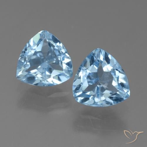 2.83ctw Natural Azul Cielo Topacio, Trillón, VVS-VS