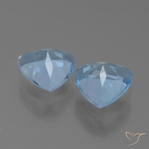 Gemas de Topacio Azul Cielo natural de 2.83 ct, Trillón, VVS-VS