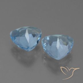 Gemas de Topacio Azul Suizo natural de 2.67 ct, Trillón, VVS-VS