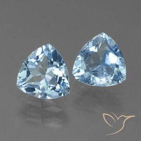 Gemas de Topacio Azul Cielo natural de 2.62 ct, Trillón, VVS-VS