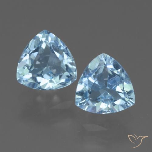 3.30ctw Natural Azul Cielo Topacio, Trillón, VS