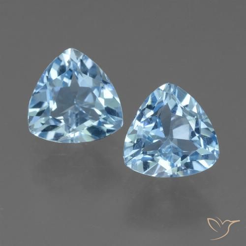 2.79ctw Natural Azul Suizo Topacio, Trillón, VS
