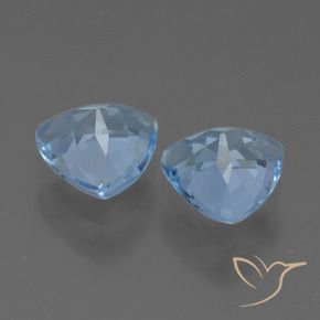 Gemas de Topacio Azul Suizo natural de 2.79 ct, Trillón, VS