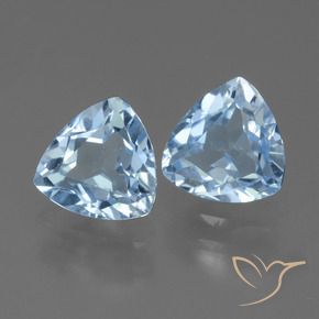 Gemas de Topacio Azul Cielo natural de 2.75 ct, Trillón, VVS-VS