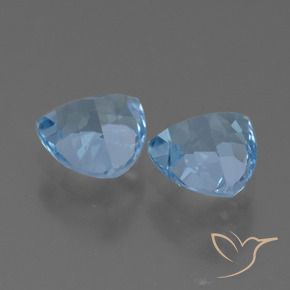Gemas de Topacio Azul Cielo natural de 2.79 ct, Trillón, VVS-VS