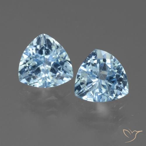 2.59ctw Natural Azul Cielo Topacio, Trillón, VS