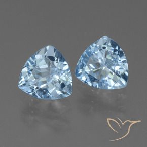 Gemas de Topacio Azul Cielo natural de 2.59 ct, Trillón, VS