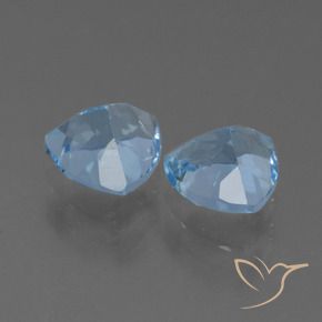 Gemas de Topacio Azul Cielo natural de 2.59 ct, Trillón, VS