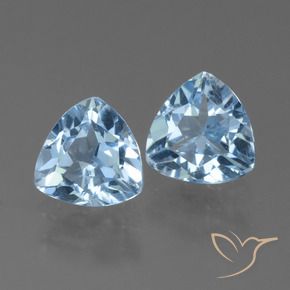 Gemas de Topacio Azul Cielo natural de 2.72 ct, Trillón, VVS-VS