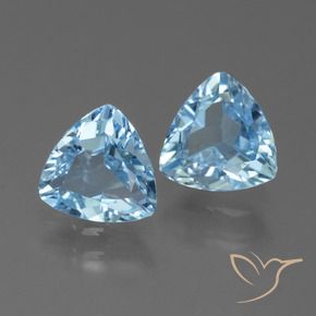 Gemas de Topacio Azul Cielo natural de 2.47 ct, Trillón, VS