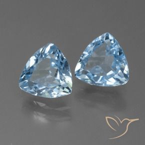 Gemas de Topacio Azul Cielo natural de 2.46 ct, Trillón, VS