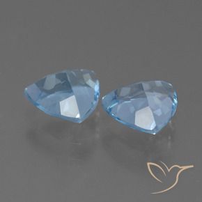 Gemas de Topacio Azul Cielo natural de 2.46 ct, Trillón, VS