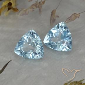 Gemas de Topacio Azul Suizo natural de 2.55 ct, Trillón, VVS-VS