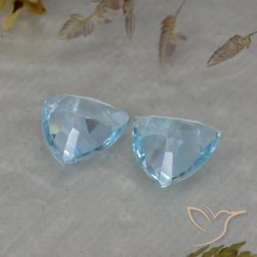 Gemas de Topacio Azul Suizo natural de 2.55 ct, Trillón, VVS-VS