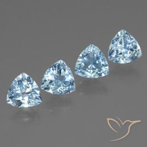 Gemas de Topacio Azul Cielo natural de 5.59 ct, Trillón, VVS-VS