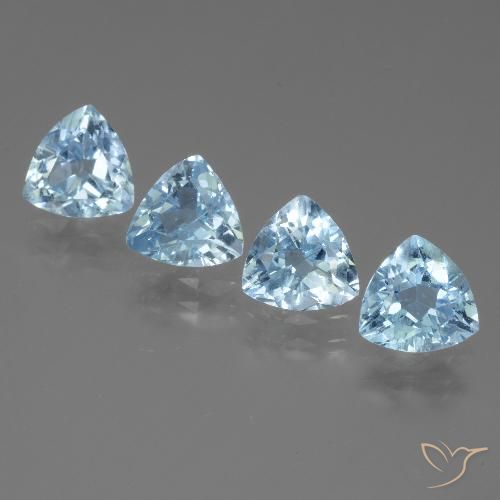 4.88ctw Natural Azul Cielo Topacio, Trillón, VS