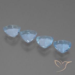 Gemas de Topacio Azul Cielo natural de 4.88 ct, Trillón, VS