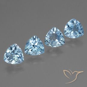 Gemas de Topacio Azul Cielo natural de 4.99 ct, Trillón, VVS-VS