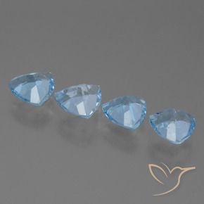 Gemas de Topacio Azul Cielo natural de 4.99 ct, Trillón, VVS-VS