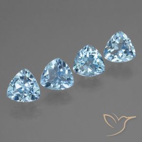 Gemas de Topacio Azul Cielo natural de 4.85 ct, Trillón, VVS-VS
