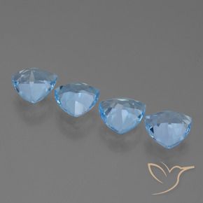 Gemas de Topacio Azul Cielo natural de 4.85 ct, Trillón, VVS-VS