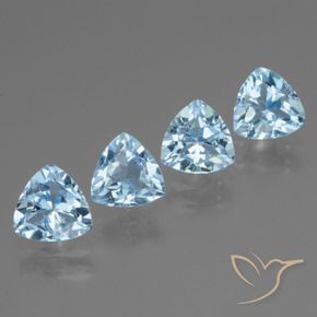 Gemas de Topacio Azul Cielo natural de 5.68 ct, Trillón, VVS-VS
