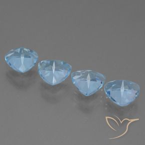 Gemas de Topacio Azul Cielo natural de 5.68 ct, Trillón, VVS-VS