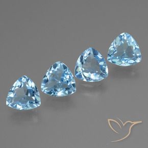 Gemas de Topacio Azul Cielo natural de 4.85 ct, Trillón, VVS-VS