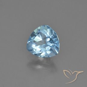 Topacio Azul Suizo natural de 1.23 ct, Trillón, VS