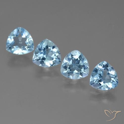 5.08ctw Natural Azul Cielo Topacio, Trillón, VVS-VS