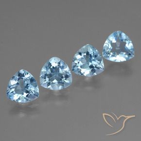 Gemas de Topacio Azul Cielo natural de 5.08 ct, Trillón, VVS-VS
