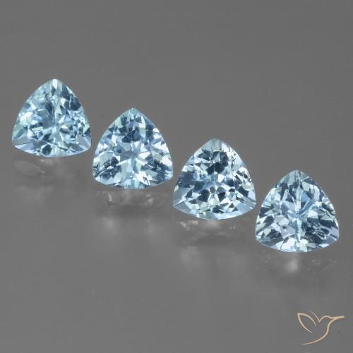 Gemas de Topacio Azul Cielo natural de 5.58 ct, Trillón, VVS-VS
