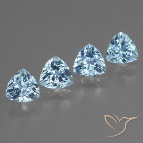 Gemas de Topacio Azul Cielo natural de 5.58 ct, Trillón, VVS-VS