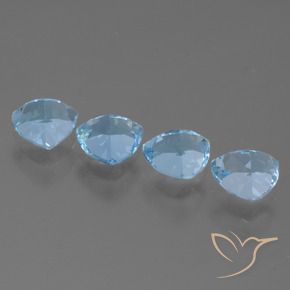 Gemas de Topacio Azul Cielo natural de 5.58 ct, Trillón, VVS-VS