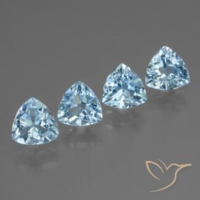 Gemas de Topacio Azul Cielo natural de 4.75 ct, Trillón, VVS-VS
