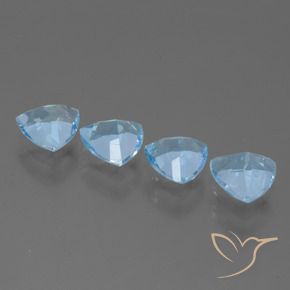 Gemas de Topacio Azul Cielo natural de 4.75 ct, Trillón, VVS-VS