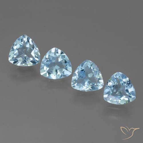 4.78ctw Natural Azul Cielo Topacio, Trillón, VVS-VS