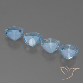Gemas de Topacio Azul Cielo natural de 4.78 ct, Trillón, VVS-VS