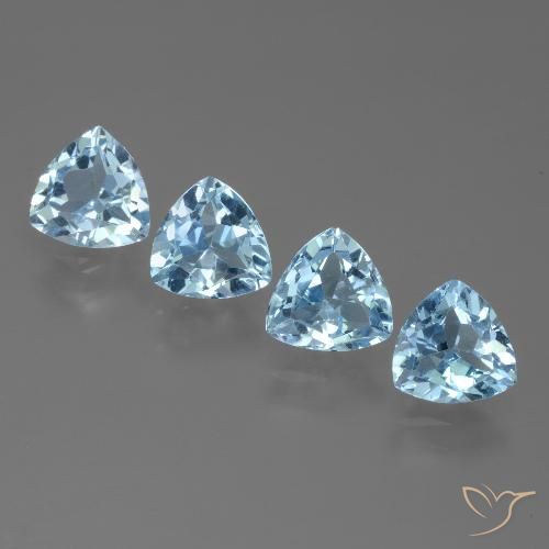 4.86ctw Natural Azul Cielo Topacio, Trillón, VVS-VS