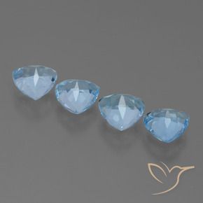 Gemas de Topacio Azul Cielo natural de 4.86 ct, Trillón, VVS-VS